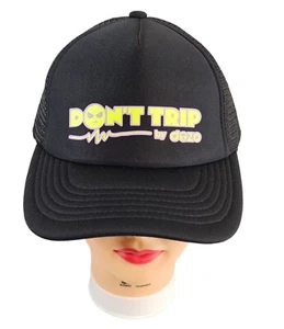 Gorra Don't Trip Trucker de Dozo verde neón púrpura malla Snapback negra - Imagen 1 de 7