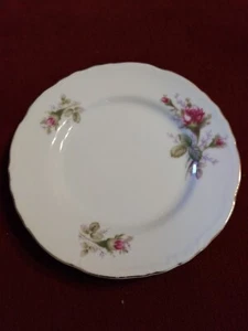 6 Ucagco China Dessert/Pie Plate (Old Rose) Gold Trimmed Circa 1947 Japan - Picture 1 of 6