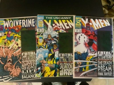 X-MEN FATAL ATTRACTIONS 1-6 HOLOGRAM SET X-MEN 25 WOLVERINE 75 UNCANNY X-MEN 304 - Image 1 of 2