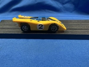 Aurora AFX Slot Car Gulf #2 Porsche 917 Yellow Blue Slot Car - Picture 1 of 7