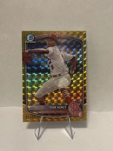 TINK HENCE 2025 BOWMAN CHROME GOLD GEOMETRIC CARDINALS 1/50 FIRST ON PRINT - Picture 1 of 3