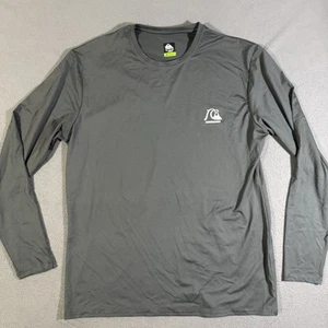 Mens Quicksilver Gray Long Sleeve UPF 50 Quick Dry Size XXL Beach Surfing - Picture 1 of 7