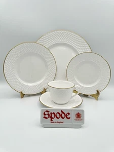 Mansard Spode (hueso, borde dorado) - Ajuste de lugar de 5 piezas - Imagen 1 de 16