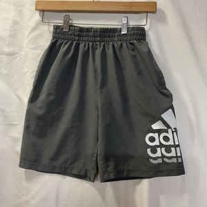 Adidas Boys Gray Aeroready Athletic Basketball Shorts M 10-12 Pockets - Picture 1 of 8
