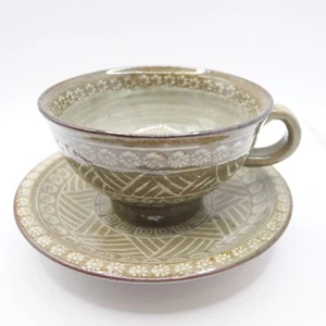Cup & saucer Japanese pottery φ11.2cm Coffee Tea Display - Bild 1 von 9
