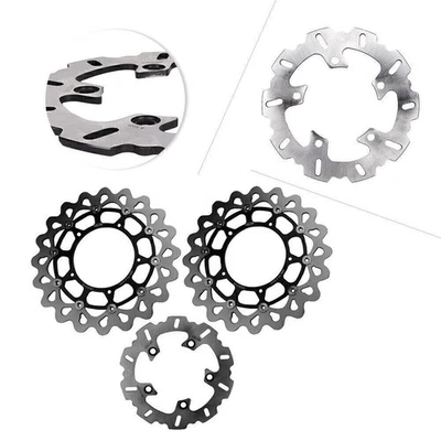 Stainless Steel Front Rear Brake Disc Rotors Fit Yamaha YZF R1 2004 2005 2006 Foto 1 de 4