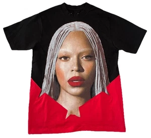 Beyonce Star T Shirt M Red Black Cowboy Carter Tour Merch NEW *spots - Picture 1 of 9