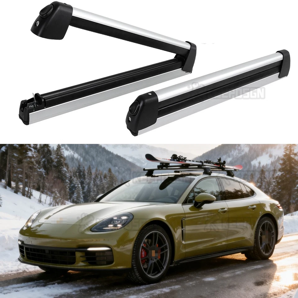 Portaequipajes de techo para Porsche Panamera esquí snowboard 6 pares de esquís 4 tablas de snowboard Foto 1 de 4
