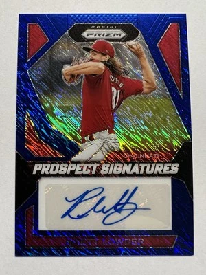 2024 Panini Prizm Rhett Lowder Auto /8 Blue Shimmer FOTL Prospect Signature RC - Image 1 of 2