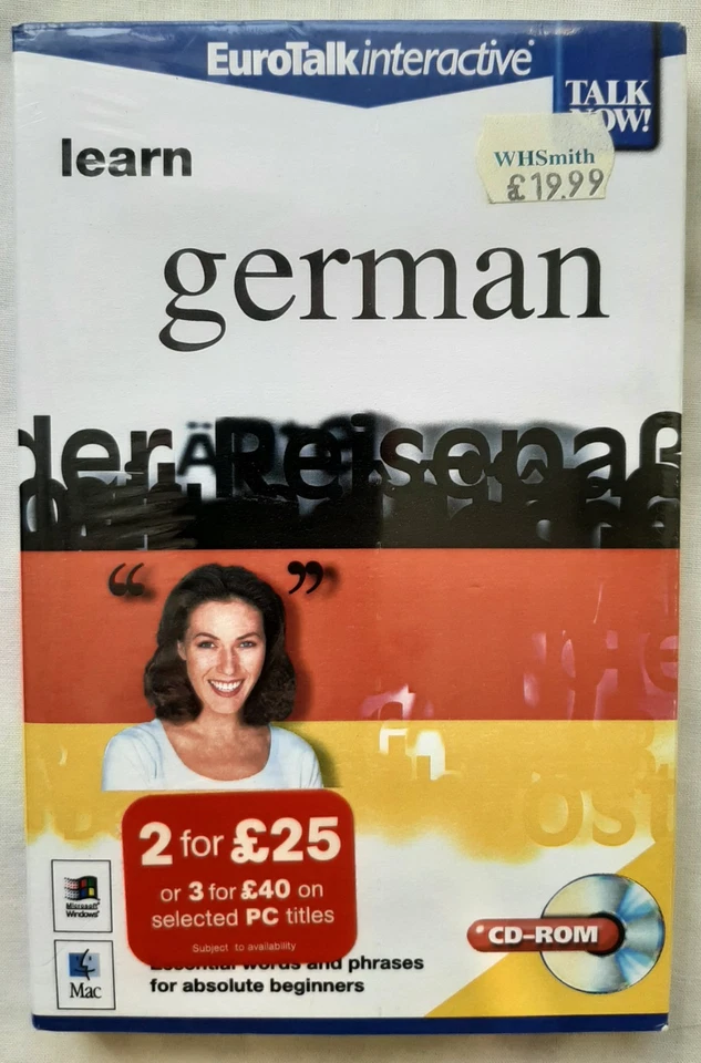 TALK NOW! Learn German CD-ROM for beginners byEurotalk Interactive  NEW & sealed - Image 1 of 2