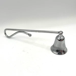 Vintage Chrome Hooked Handle Bell Shaped Candle Snuffer 7” - Picture 1 of 6
