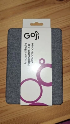 Amazon Kindle Paperwhite 11th Gen 2021 Grey Fabric Hard Case Cover 6.8" - Image 1 of 2