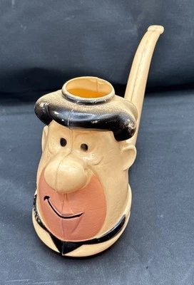 RARE Vintage FRED FLINTSTONE  Plastic Bubble Pipe THE FLINTSTONES - Image 1 of 4