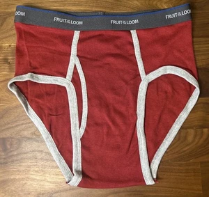 Calzoncillos vintage Fruit Of The Loom para niños talla XL pequeños rojos grises timbre grueso - Imagen 1 de 4