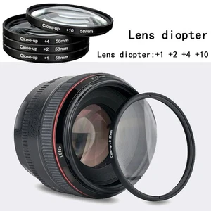 Macro Close Up Lens Filter +1 +2 +4 +10 Filter Kit- 37-82 mm for DSLR SLR Camera - Picture 1 of 7