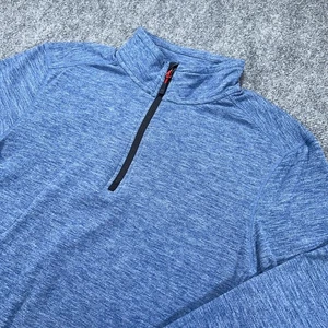 Pullover Avalanche 1/4 Cremallera Para Hombres L Azul Sudadera Exterior Senderismo Elástico - Imagen 1 de 7