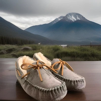 UGG DAKOTA PEWTER 5612 WOMAN’S SLIPPER/ MOCCASINS, SIZE 6, NEW 100% AUTHENTIC - Image 1 of 4