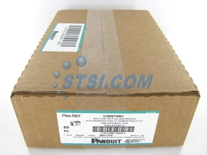 (BOX OF 50) Panduit CJ688TGBU Cat6 Mini-Com Jack Module, Blue GENUINE ~STSI - Picture 1 of 4
