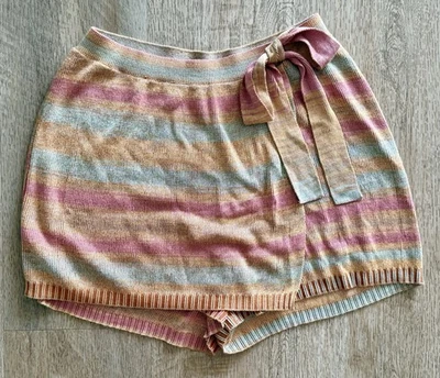 Free People вязаный надежном skort женщин размер маленький S восход полоски юбка шорты - Изображение 1 из 4