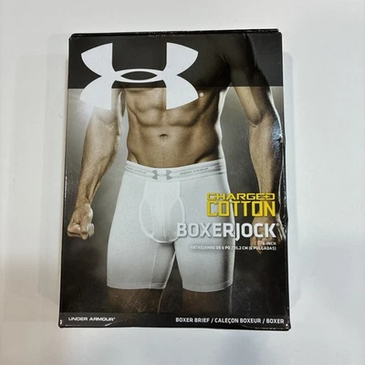 New Vintage Under Armour UA Charged Cotton BoxerJock Underwear - Image 1 of 2