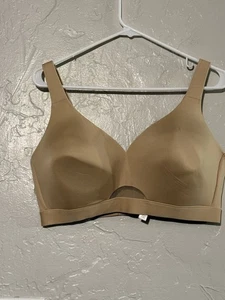 CACIQUE Comfort Bliss Lightly Lined Beige Padded Wireless Bra Women Size 40DD - Picture 1 of 5