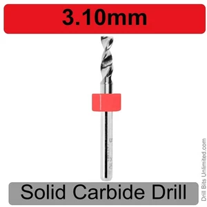 3.1mm .122" Carbide Drill Bit 1/8" Shank ONE Piece Solid Carbide R/S - Picture 1 of 4