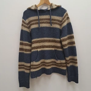 Vintage Timberlands Stripe Grunge Hoodie Size L Acrylic - Picture 1 of 5