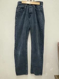 Vintage Levi’s 501 Student Button Fly Jeans Men’s 27x32 Faded Black Denim - Picture 1 of 8