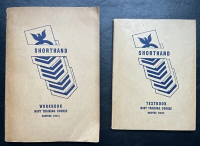 Gregg Shorthand Navy Textbook & Workbook Training Course 1943 Set of 2 VTG Books - Image 1 of 4
