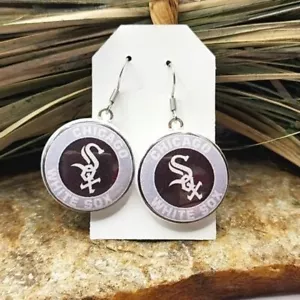 Orecchini Chicago White Sox Sox MLB baseball souvenir gioco giorno accessori pendenti - Foto 1 di 1