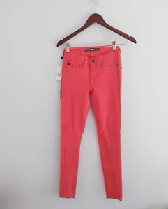 Jeans Big Star Colette vita media taglia 23 skinny elasticizzato leggings rosso arancione - Foto 1 di 9