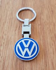 VW VOLKSWAGEN Blue Silver Keychain Key Ring