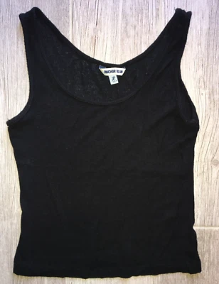 ANCHOR BLUE Tank Top SHIRT Large WIFE BEATER Vintage RAYON SPANDEX Y2K 2000's - Image 1 of 4