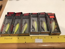 Lot 6 SFC CHARTREUSE Lures Rapala Shad Rap SR -5 Crank Bait 1 SSR Shallow Sealed