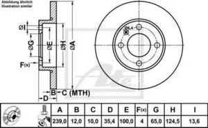 Original TRW Lucas Bremsscheiben VW Caddy Golf 1 2 3 Passat Scirocco vorne Seat - Picture 1 of 1