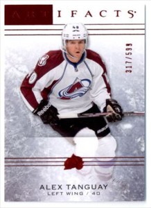 2014-15 Upper Deck Artifacts Ruby Alex Tanguay 317/599 Colorado Avalanche #86