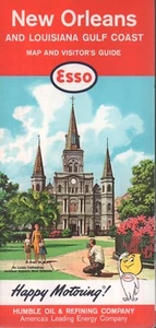 1964 Esso Road Map: New Orleans and Louisiana Gulf Coast NOS - Picture 1 of 1
