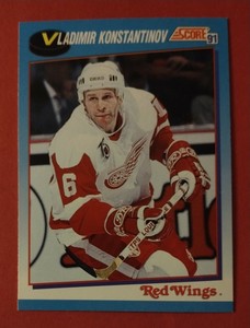 1991-92 Score Canadian Bilingual Hockey Card #659 Vladimir Konstantinov RC