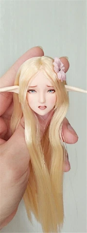 1:6 Elf Girl Climax Obitsu Head Sculpt Fit 12in Female PH LD UD Figure Doll Toys Cover