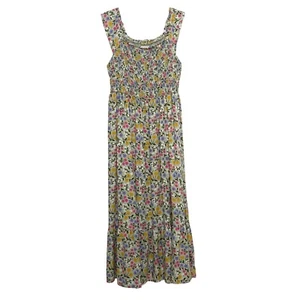 Cat & Jack Girls Midi Sundress XL Green Floral Print Summer Vacation Travel - Picture 1 of 12