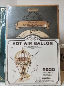 New! Craft 3D Puzzle Modern Laser Cut: Hot Air Balloon 140 pcs Wooden - Picture 1 of 2