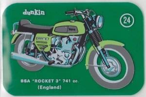 Vintage BSA "Rocket 3" 741cc Motorrad Sammelkarte #24 grün - Bild 1 von 1
