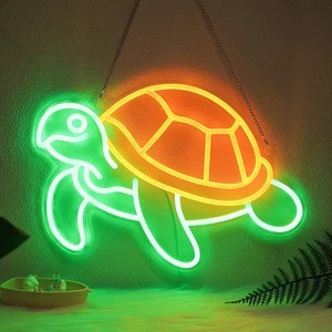 Turtle Neon Sign, LED Turtle Night Light for Room Decor, Wall Decoration Gift... - Picture 1 of 7