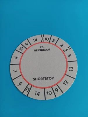 Tarjeta de disco de juego de béisbol Ed Brinkman raro de colección Cadaco All Star Rangers Tigers Foto 1 de 2