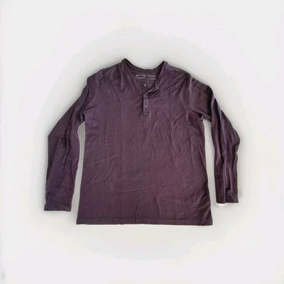 Camisa Patagonia Algodón Orgánico Diario Henley Púrpura Manga Larga Talla Grande  Foto 1 de 4