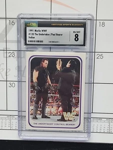 1991 The Undertaker CGC 8 Merlin Italian WWF Wrestling RC #120 Paul Bearer WWE  - Picture 1 of 7
