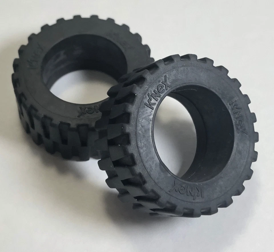 Neumático negro K'NEX con banda de rodadura - 30 mm Super Mario Brothers (531300, cantidad = 2) Foto 1 de 1