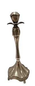 Vintage ART NOUVEAU silverplate Taper candlestick  Holder 14" Table Decor - Picture 1 of 8