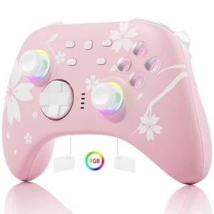 Mytrix Wireless Pro Controller with Hall Effect Joysticks  Sakura Cherry Pink  - Picture 1 of 7