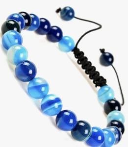 Natural Healing Power Bracelets Gemstone Crystal Beads Unisex Adjustable Bangle - Picture 1 of 5